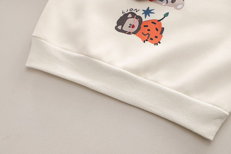 Boys Printed Sweatshirt With Trousers