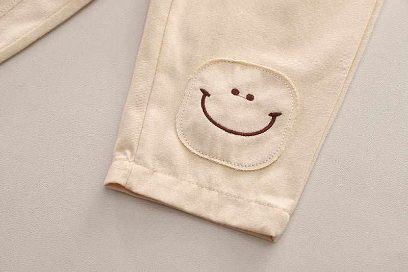 Boys Self Design Round Neck T-shirt With Trousers