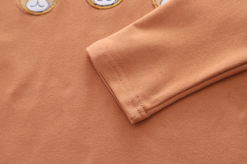 Boys Self Design Round Neck T-shirt With Trousers