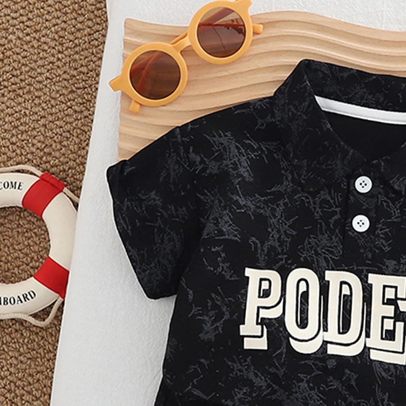 Boys Printed Pure Cotton Shirt With Shorts