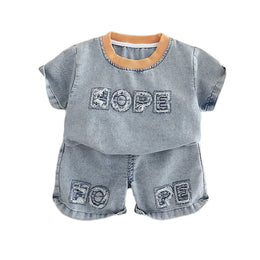 Infants Printed Round Neck Pure Cotton T-shirt With Shorts