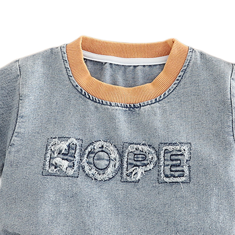 Infants Printed Round Neck Pure Cotton T-shirt With Shorts