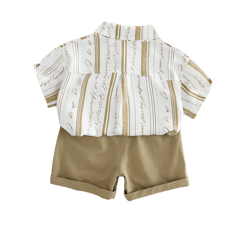 Boys Striped Shirt With Shorts