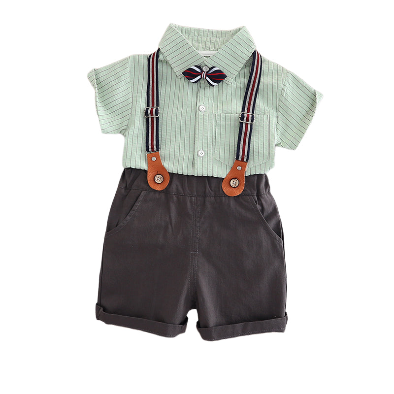 Boys Striped Shirt with Shorts