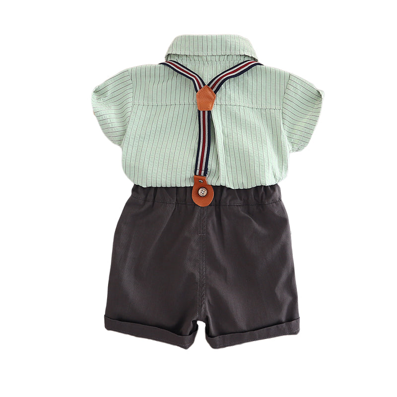 Boys Striped Shirt with Shorts
