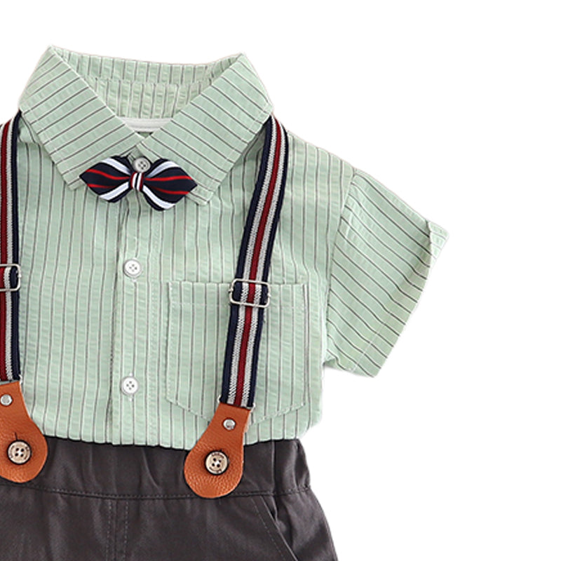 Boys Striped Shirt with Shorts