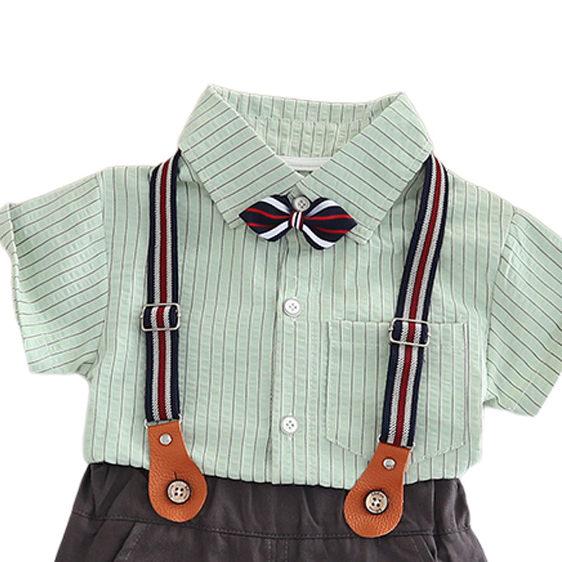 Boys Striped Shirt with Shorts