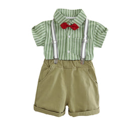 Boys Striped Shirt With Shorts