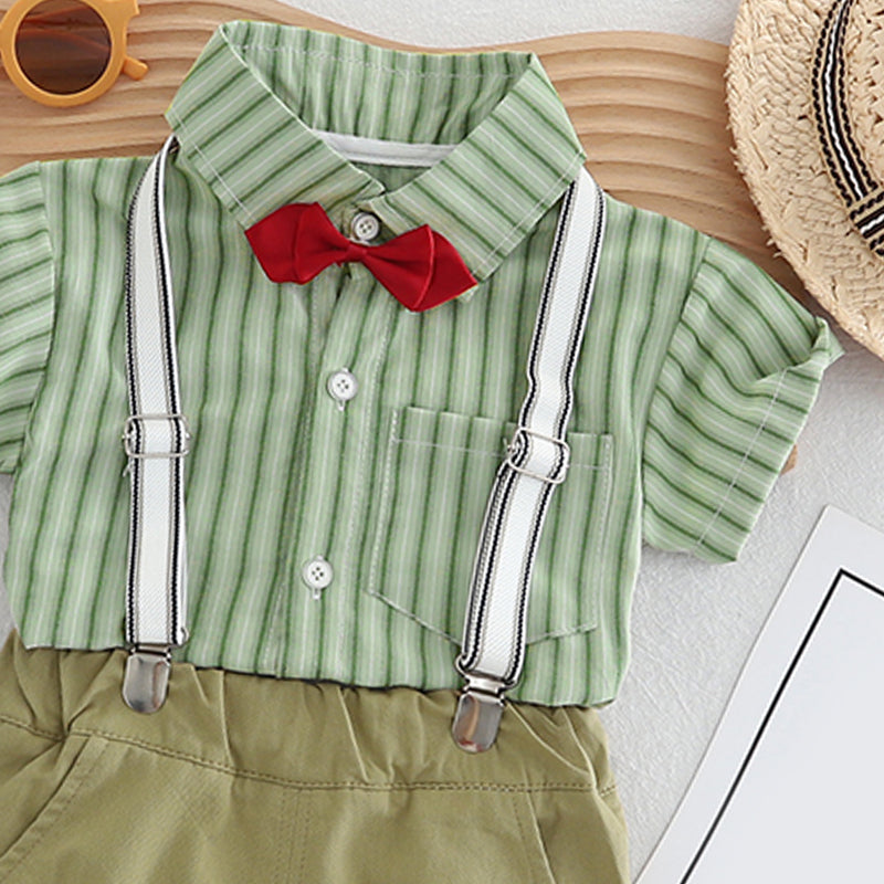 Boys Striped Shirt With Shorts