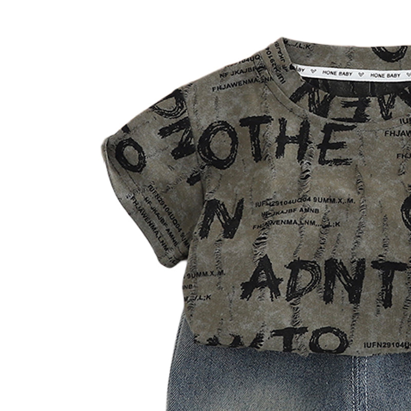 Infants Printed Pure Cotton T-shirt With Shorts