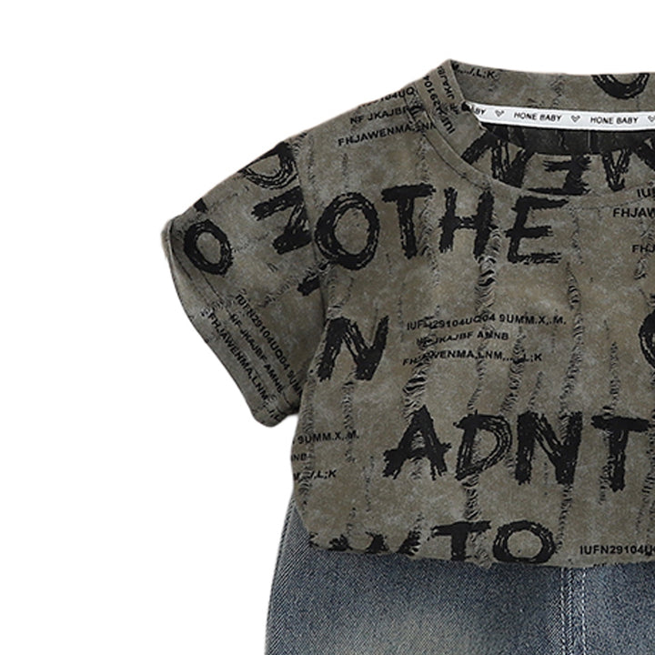 Infants Printed Pure Cotton T-shirt With Shorts