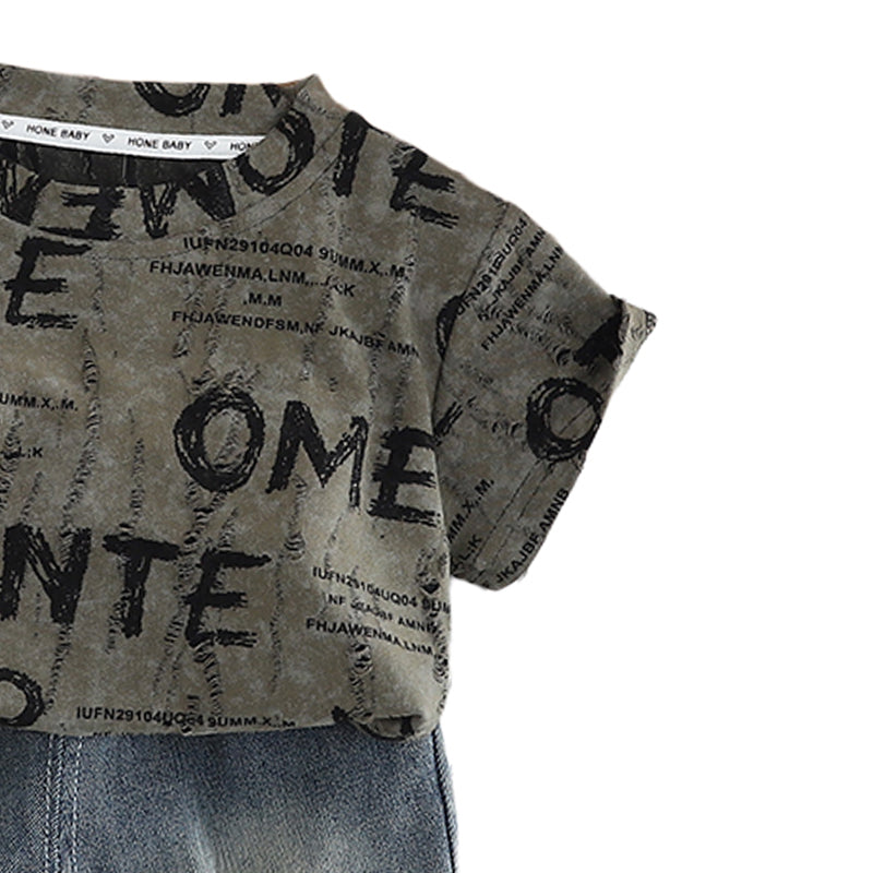 Infants Printed Pure Cotton T-shirt With Shorts