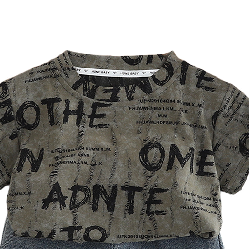 Infants Printed Pure Cotton T-shirt With Shorts