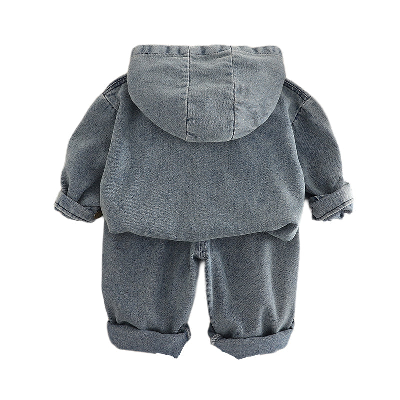 Boys Hood Neck T-shirt with Trousers