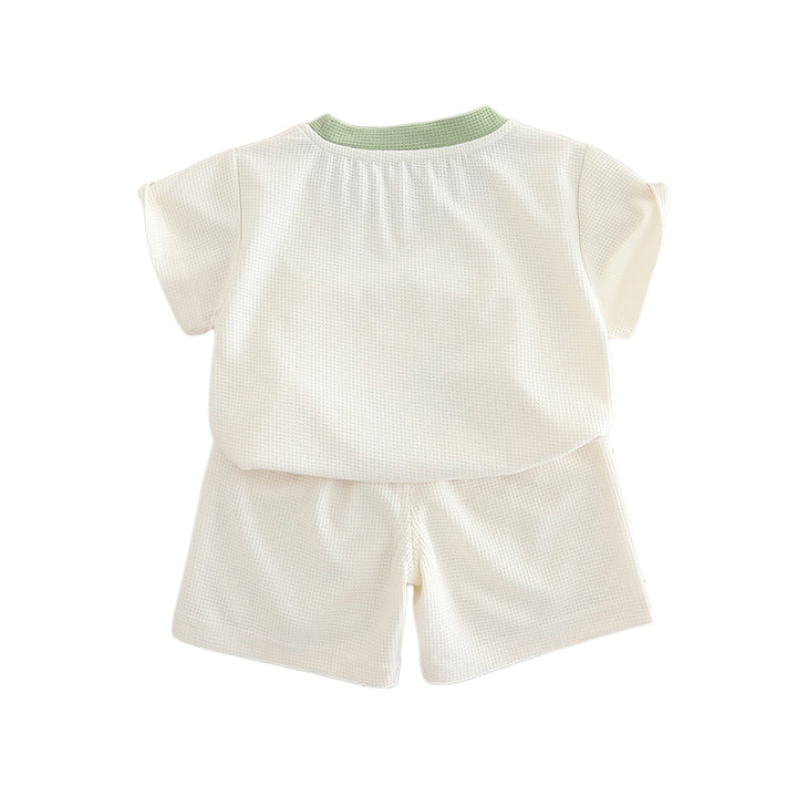 Infants Printed Round Neck Pure Cotton T-shirt With Shorts