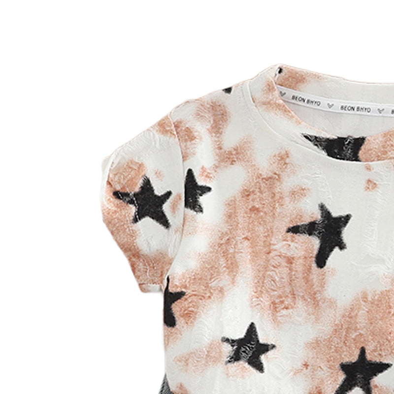 Printed T-shirt and Shorts Set