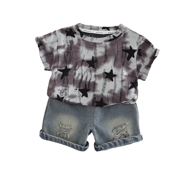 Printed T-shirt and Shorts Set
