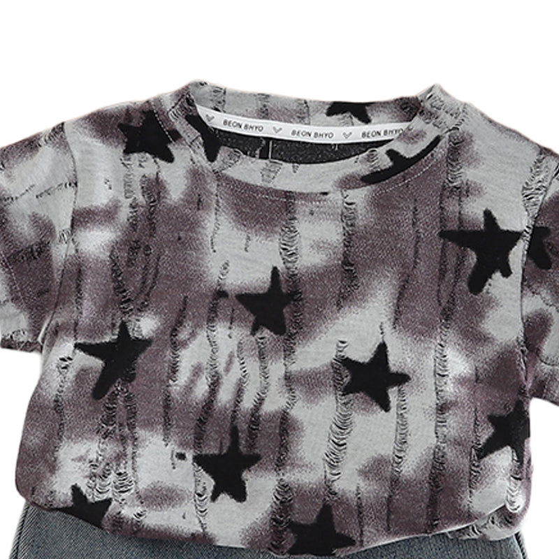 Printed T-shirt and Shorts Set