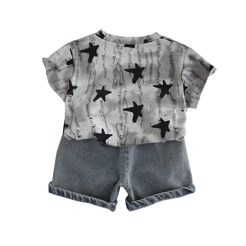 Printed T-shirt and Shorts Set