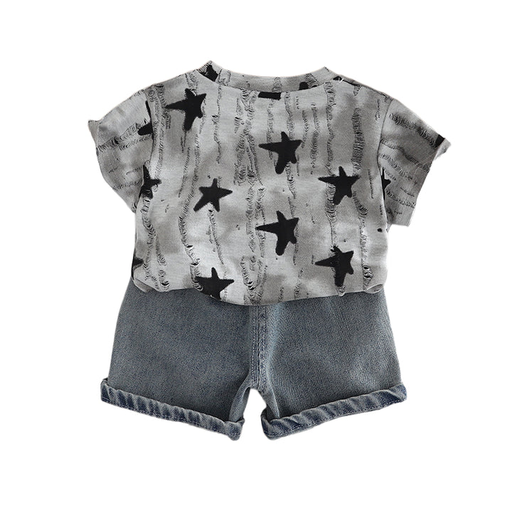 Printed T-shirt and Shorts Set