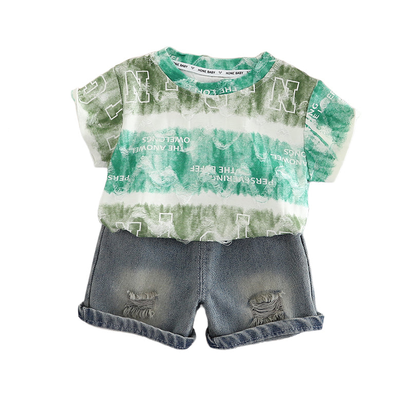 Printed T-shirt and Shorts Set