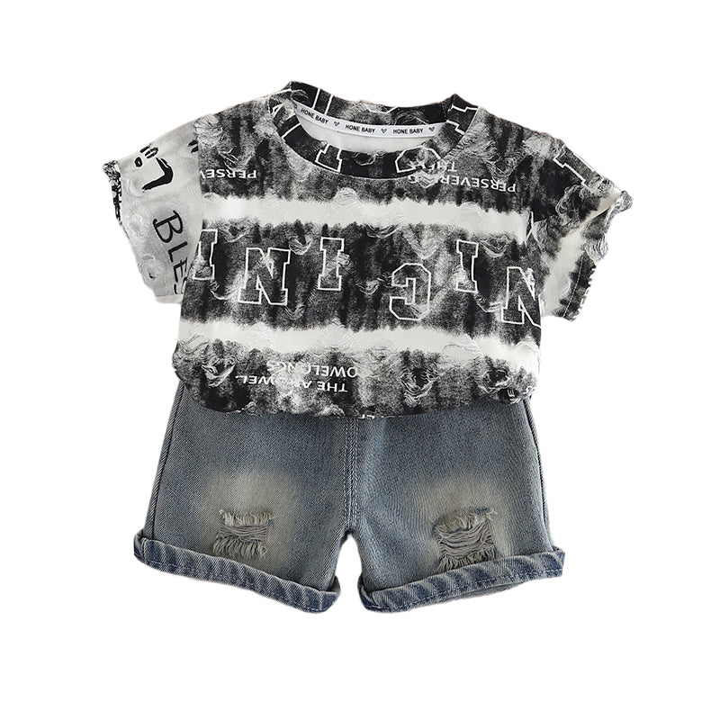 Printed T-shirt and Shorts Set