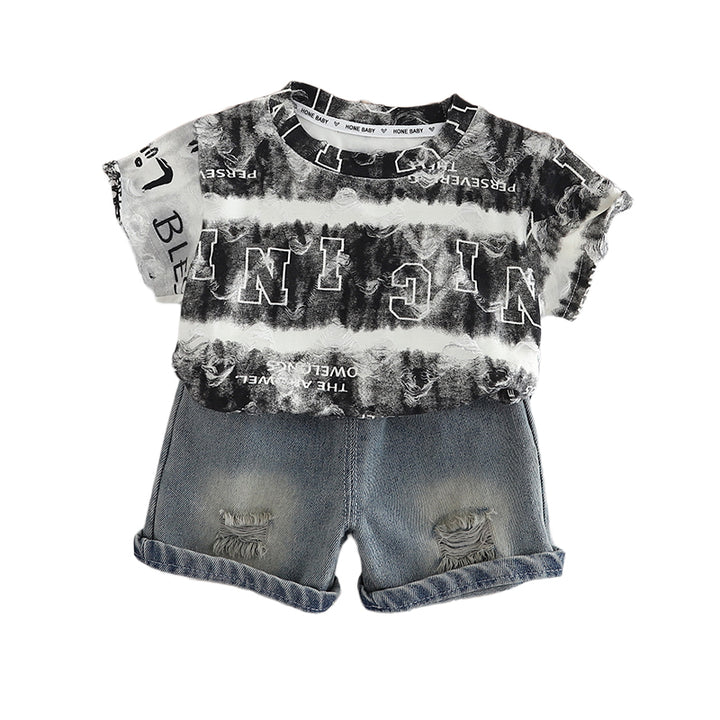 Printed T-shirt and Shorts Set