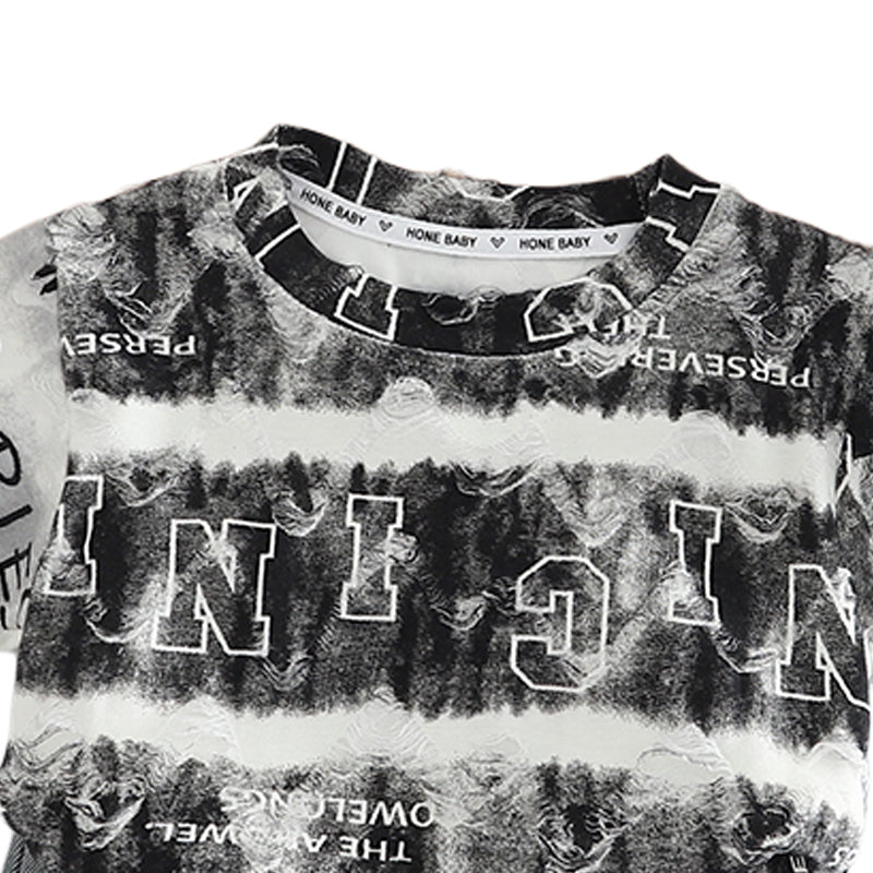 Printed T-shirt and Shorts Set
