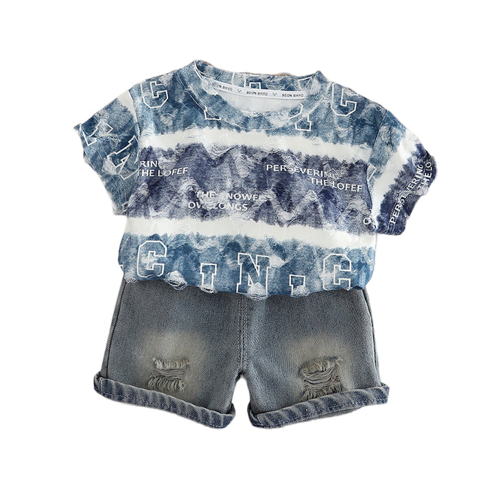 Printed T-shirt and Shorts Set