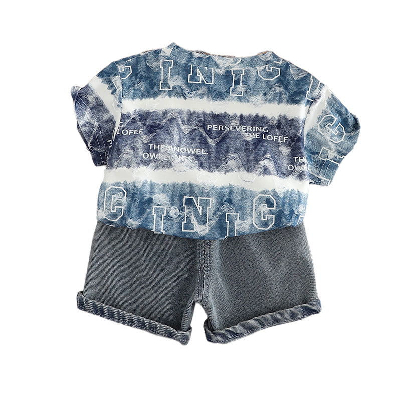 Printed T-shirt and Shorts Set