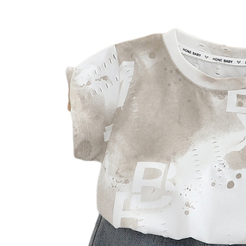 Printed T-shirt and Shorts Set