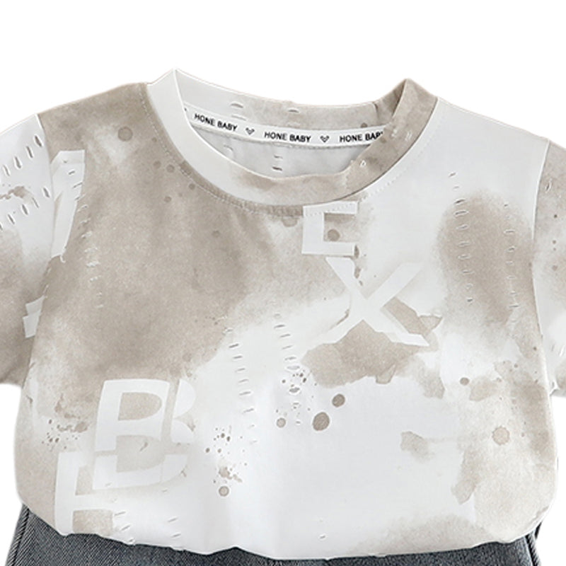 Printed T-shirt and Shorts Set
