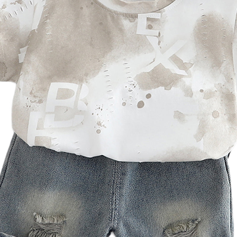 Printed T-shirt and Shorts Set