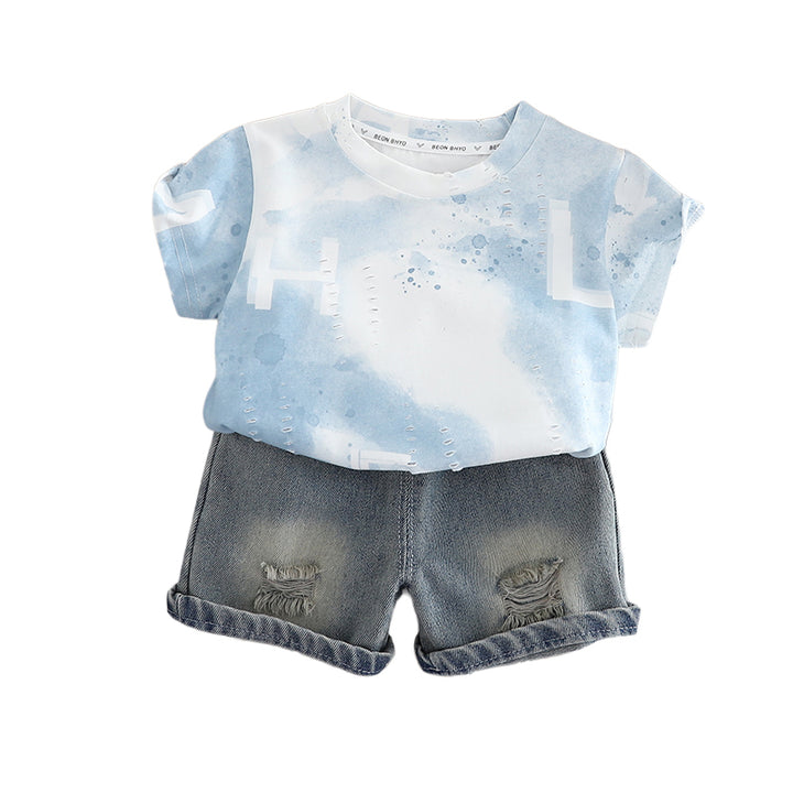Printed T-shirt and Shorts Set