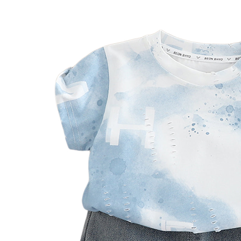 Printed T-shirt and Shorts Set