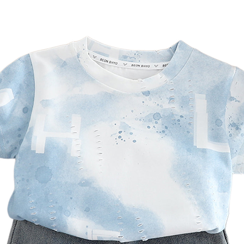 Printed T-shirt and Shorts Set