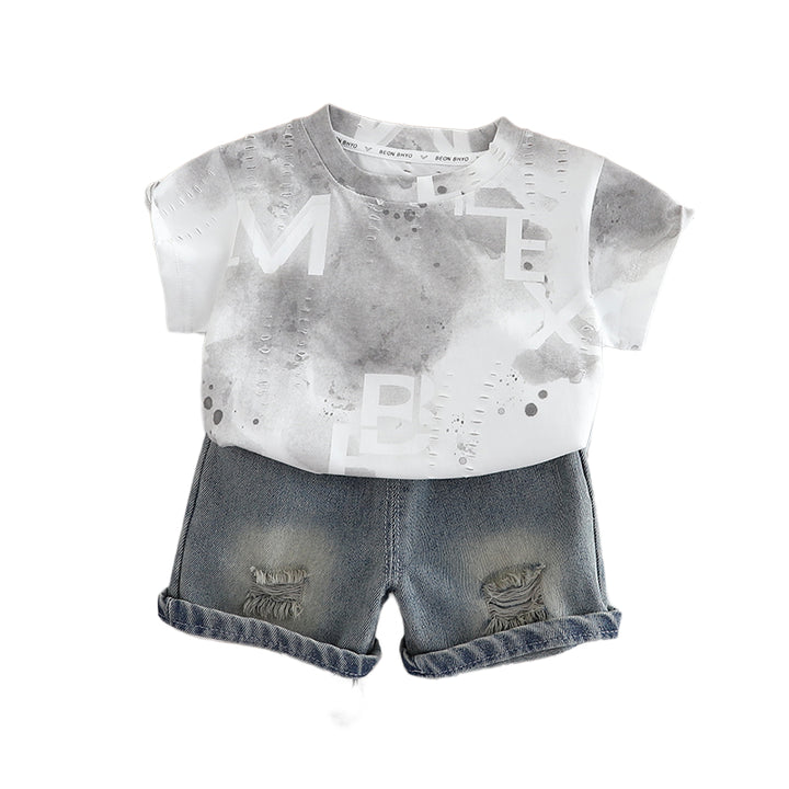 Printed T-shirt and Shorts Set