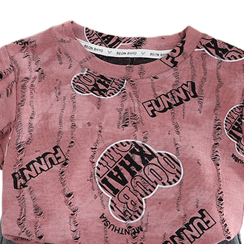 Printed T-shirt and Shorts Set