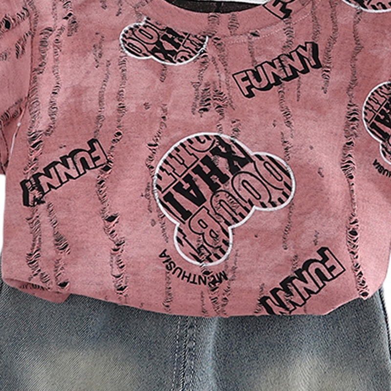 Printed T-shirt and Shorts Set