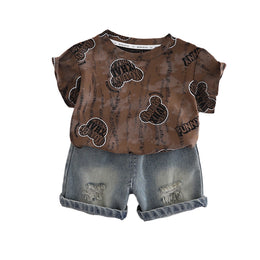 Printed T-shirt and Shorts Set