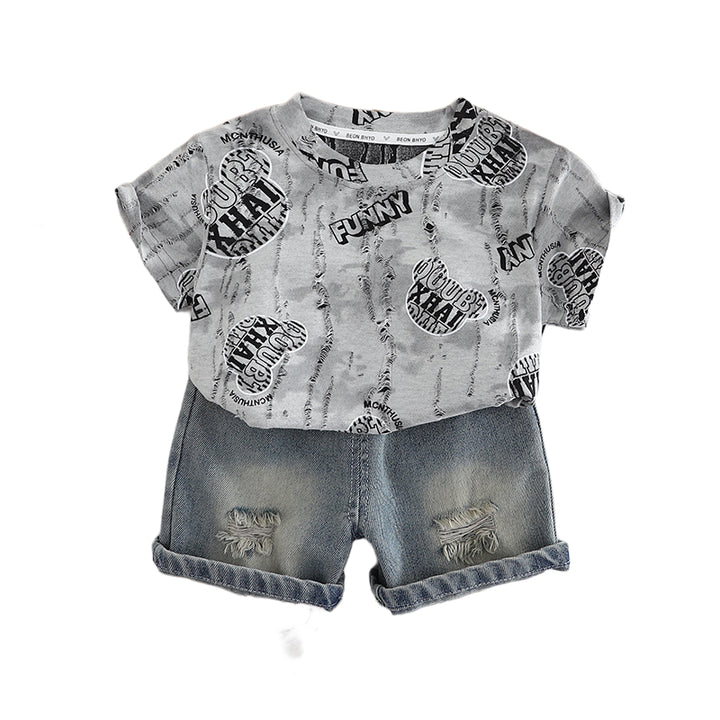 Printed T-shirt and Shorts Set