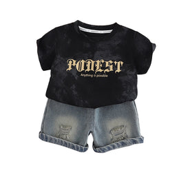 Printed T-shirt and Shorts Set