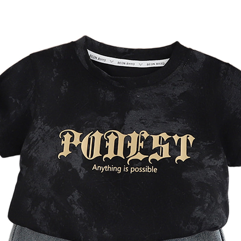 Printed T-shirt and Shorts Set
