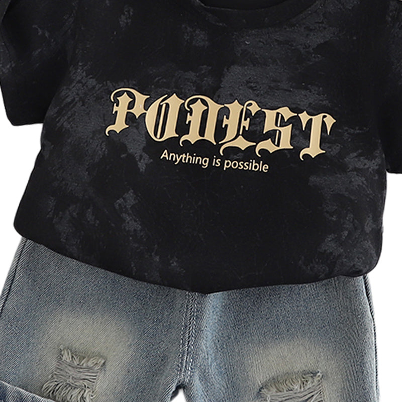 Printed T-shirt and Shorts Set