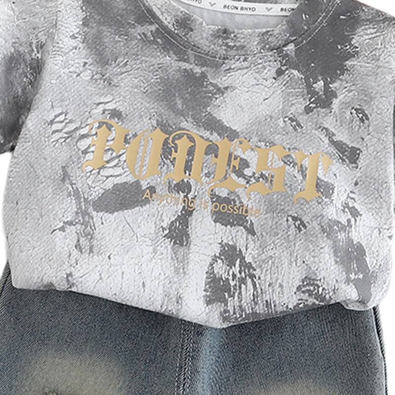 Printed T-shirt and Shorts Set