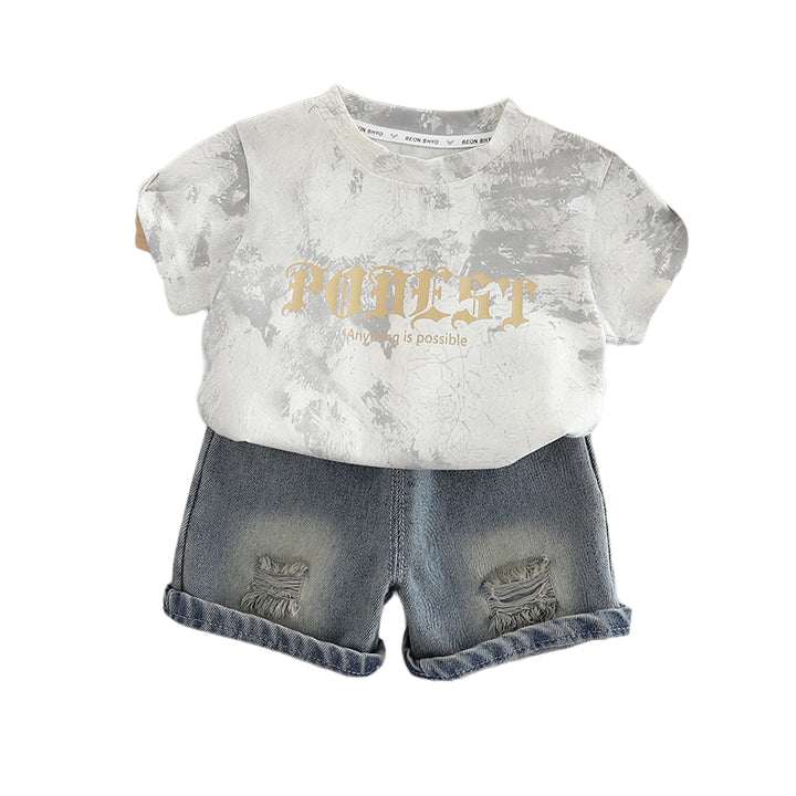 Printed T-shirt and Shorts Set