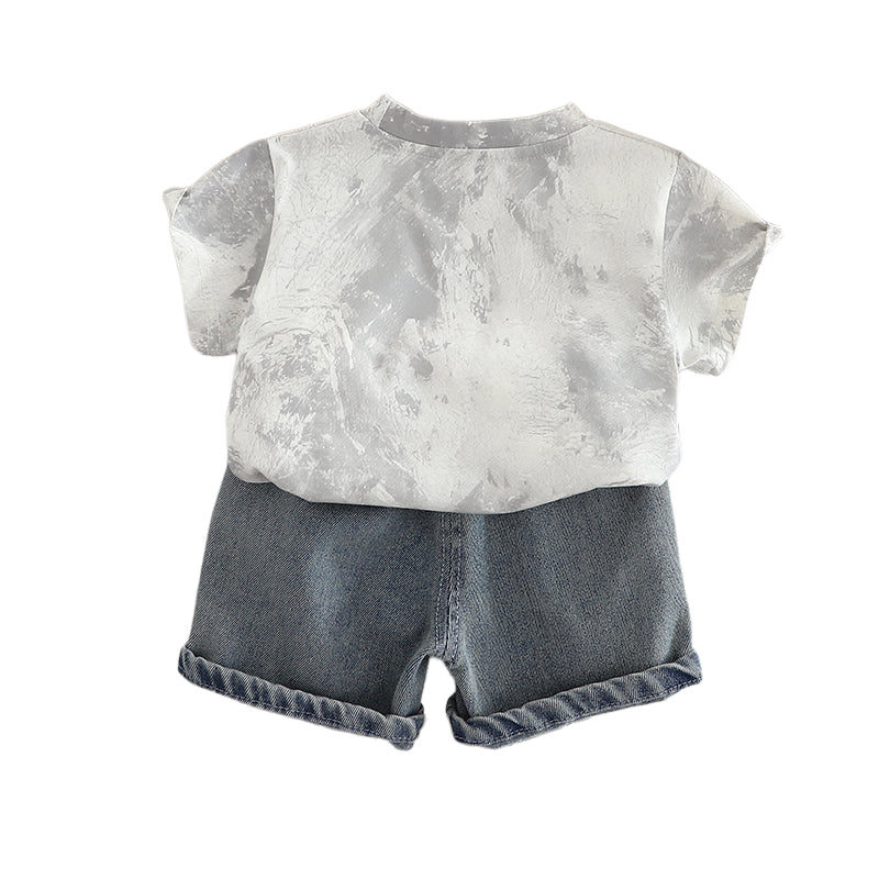 Printed T-shirt and Shorts Set