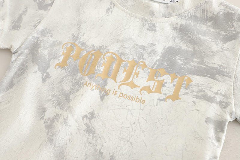 Printed T-shirt and Shorts Set