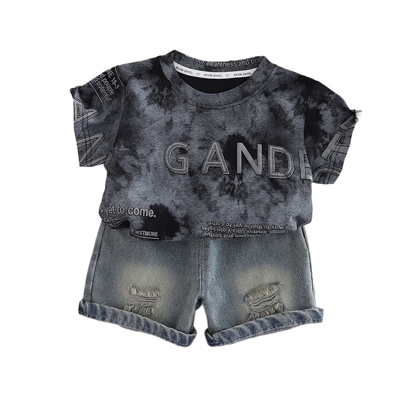 Printed T-shirt and Shorts Set