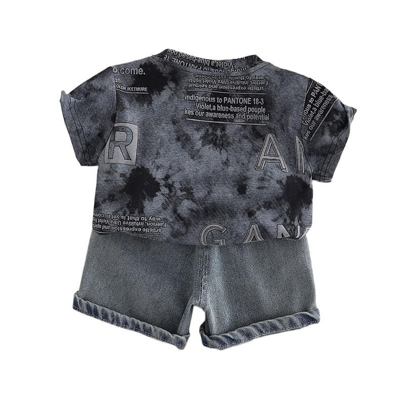 Printed T-shirt and Shorts Set